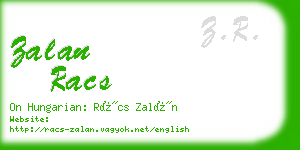 zalan racs business card